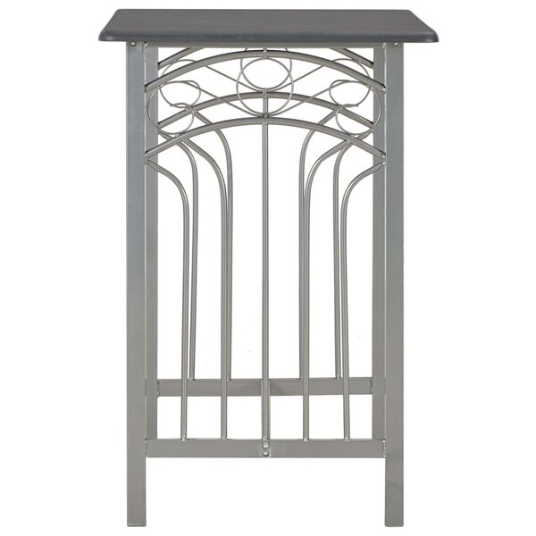 vidaXL Baro baldų komplektas, 3 d., antracito sp., mediena ir plienas