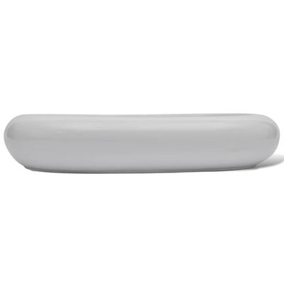 Keramikinis Praustuvas, Ovalo Formos Kriauklė, Baltas, 63 x 42 cm