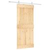 vidaXL Slankios durys Natūrali ir Balta 90 x 210 cm