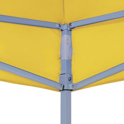 vidaXL Proginės palapinės stogas, geltonos spalvos, 3x3m, 270 g/m²