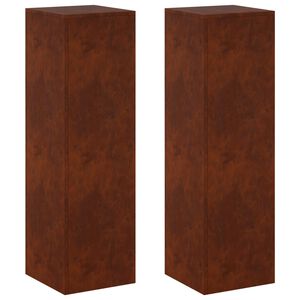 vidaXL Augalų stovas 2 pcs Rūdijanti 30 x 30 x 100 cm