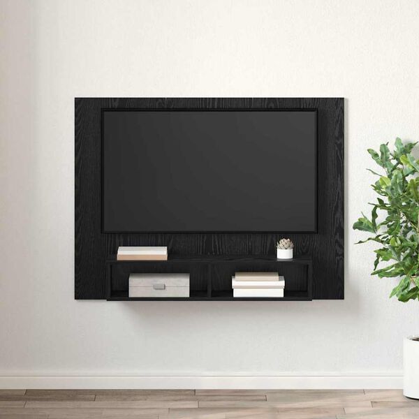 vidaXL TV spintelių komplektas Juodas ąžuolas 120 x 23,5 x 90 cm