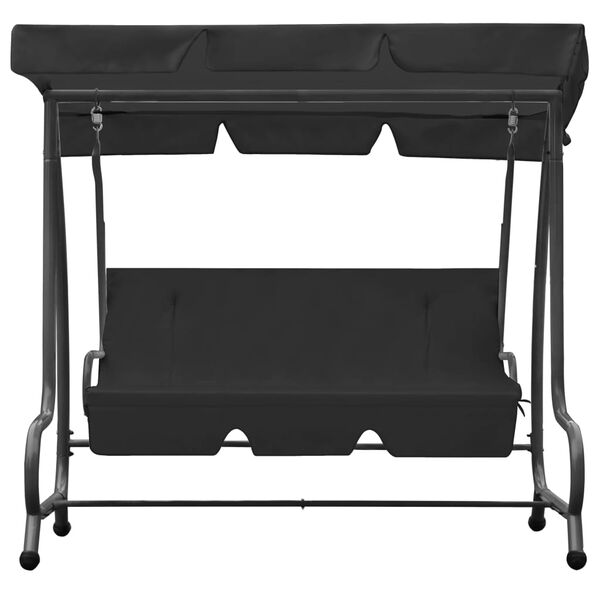 vidaXL Lauko sūpynės su skliautu, antracito spalvos