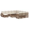vidaXL Sodo Sofų Rinkinys 13 pcs Smėlio poliratanas