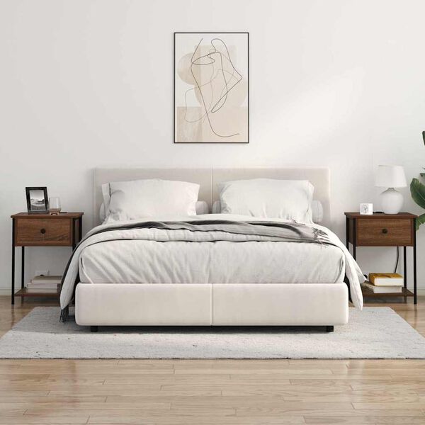 vidaXL &Scaron;alia lovos spintelė su stalčių Rudas ąžuolas 42 x 41 x 56 cm