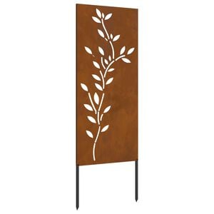 vidaXL Sodo privatumo ekranas Gėlių Rūdijanti 50 x 140 cm