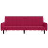 vidaXL Dvivietė sofa-lova, raudonojo vyno spalvos, aksomas