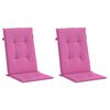 vidaXL Sodo kėdės pagalvėlės, 2vnt., rožinės, 120x50x3cm, audinys