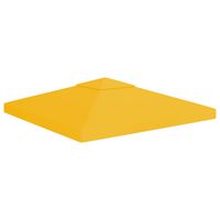 vidaXL Pavėsinės uždangalas, 2 pakopų, geltonas, 3x3m, 310 g/m²