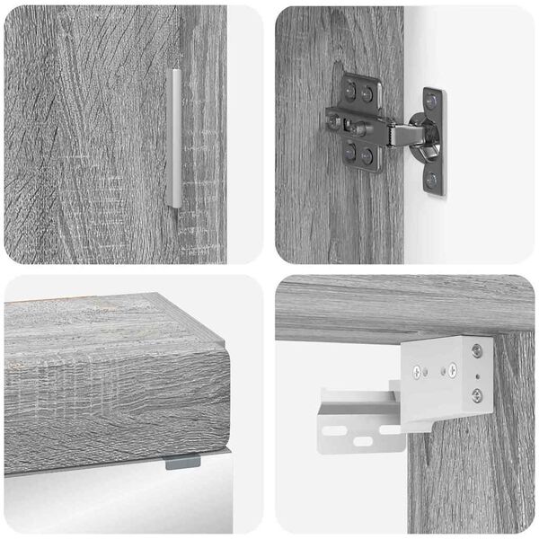 vidaXL Vonios baldų rinkinys TULUM Pilkas Sonoma Apdirbta mediena