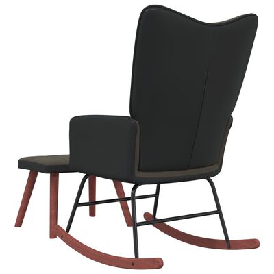 vidaXL Supama kėdė su pakoja, tamsiai pilkos spalvos, aksomas ir PVC