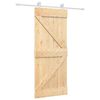 vidaXL Slankios durys 85 x 210 cm Natūrali ir Balta