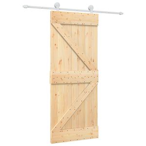 vidaXL Slankios durys 85 x 210 cm Natūrali ir Balta