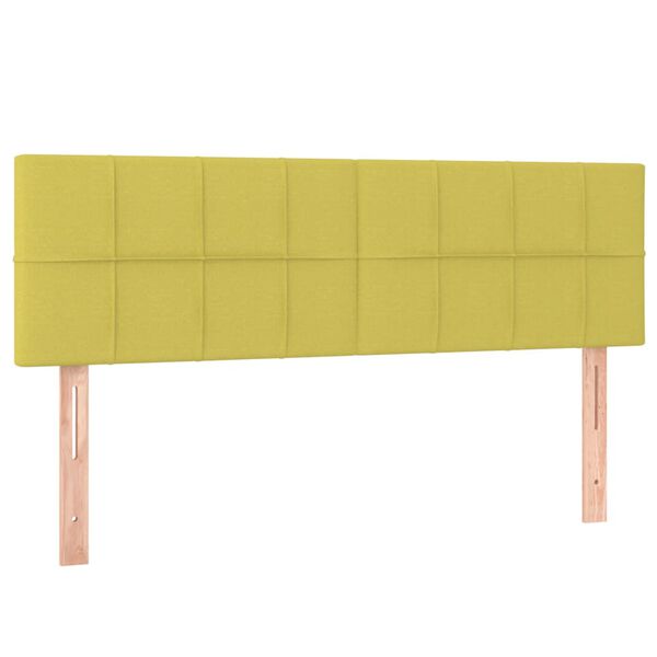 vidaXL Galvūgalis su LED, žalios spalvos, 144x5x78/88cm, audinys