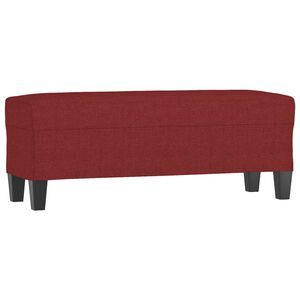 vidaXL Suoliukas, raudonojo vyno spalvos, 100x35x41cm, audinys
