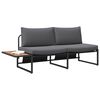 vidaXL Sodo sofa su pagalve Ruda 200.5 x 70 x 85.5cm metalas