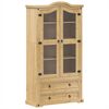 vidaXL Stiklinė eksponavimo spintelė Corona, 99x43x187cm, pu&scaron;is