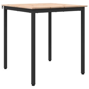 vidaXL Valgomojo stalas Natūrali 70 x 70 x 75 cm Kietos pu&scaron;ies mediena