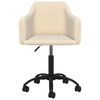 vidaXL Pasukamos valgomojo kėdės, 2vnt., kreminės spalvos, aksomas