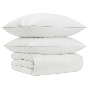 vidaXL 90% žąsies pūkų antklodės komplektas FULDA 3 vnt. 200 x 200 cm