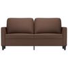 vidaXL Dvivietė sofa, rudos spalvos, 140cm, dirbtinė oda