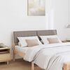 vidaXL Apmu&scaron;ta lovos galvūgalis Taupe 140 cm Kietos pu&scaron;ies mediena