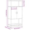 vidaXL Highboard rūkytas ąžuolas 68x35x139 cm Mediena ir metalas