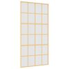 vidaXL Stumdomos durys, auksinės, 102,5x205cm, ESG stiklas/aliuminis