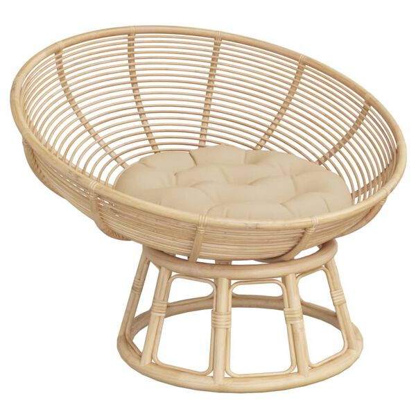 vidaXL Pagalvėlė, smėlio spalvos, 60x11cm, oksfordo audinys, apskrita