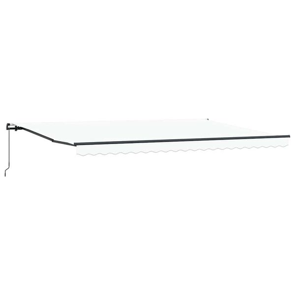 vidaXL I&scaron;traukiama markizė Balta 500 &times; 350 cm Poliesteris ir plienas