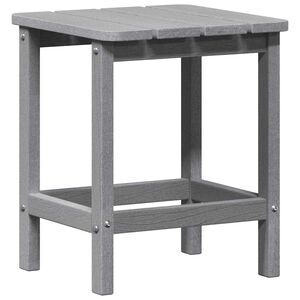 vidaXL &Scaron;oninis stalas &Scaron;viesiai pilka 38 x 38 x 46 cm Polietilenas