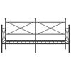 vidaXL Dieninė lova be čiužinio Juoda 80x200 cm Plienas