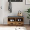 vidaXL Koridoriaus suolas su pagalve Senas medis 80 x 38 x 46 cm