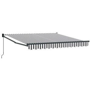vidaXL I&scaron;traukiama markizė, antracito/balta, 3x2,5m, audinys/aliuminis