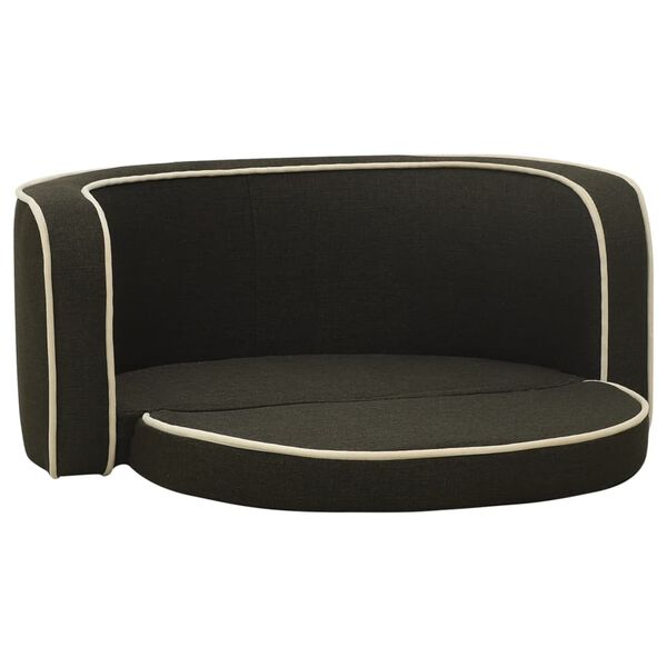 vidaXL Sulankstoma lova &scaron;unims, tamsiai pilka, 76x71x30cm, linas