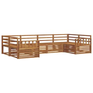 vidaXL Lauko sofos komplektas 6 pcs Natūrali