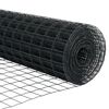 vidaXL Tvora su stulpais Pilka 1,6 x 10 m Plienas ir PVC