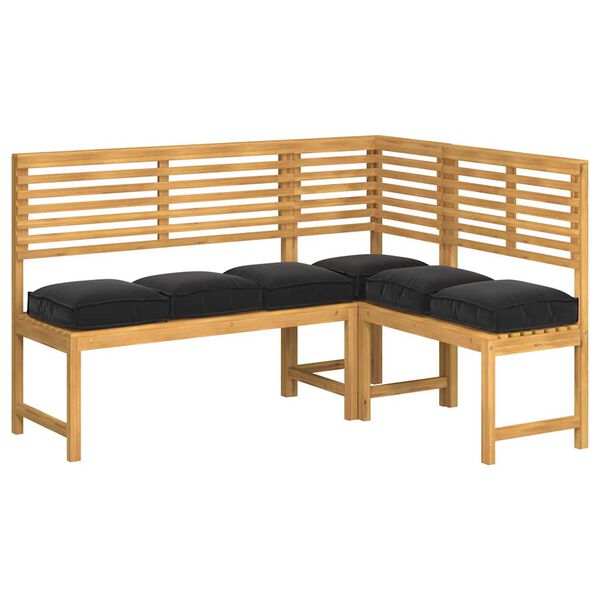 vidaXL Padėklo pagalvėlė sėdynei 6 pcs Juoda 40 x 40 x 8 cm