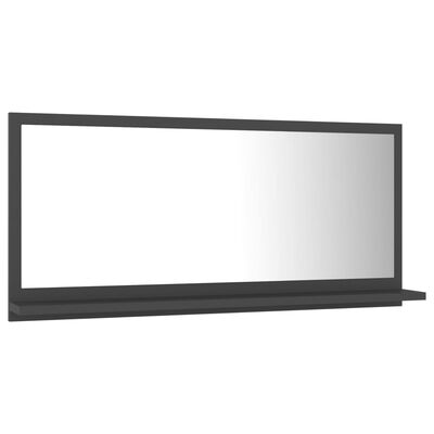 vidaXL Vonios kambario veidrodis, pilkos spalvos, 80x10,5x37cm, MDP