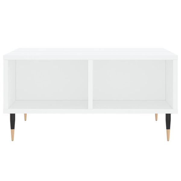 vidaXL Kavos staliukas, baltos spalvos, 60x60x30cm, apdirbta mediena