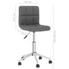 vidaXL Besisukančios valgomojo kėdės, 6vnt., pilkos, dirbtinė oda