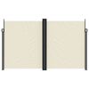 vidaXL I&scaron;traukiama &scaron;oninė pertvara, kreminės spalvos, 200x1000cm