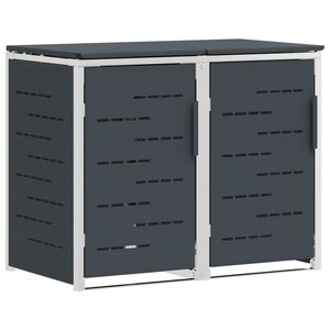 vidaXL Atliekų dėžės saugojimas for 2 Bins 240L Nerūdijantis plienas