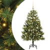 vidaXL Dirbtinis sulankstomas kalėdų medis su kankorėžiais 120 cm