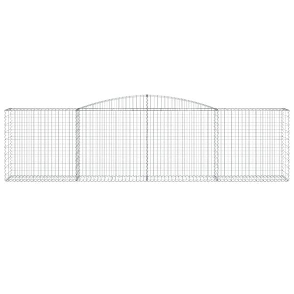 vidaXL Išlenkti gabiono krepšiai, 5vnt., 400x50x100/120cm, geležis