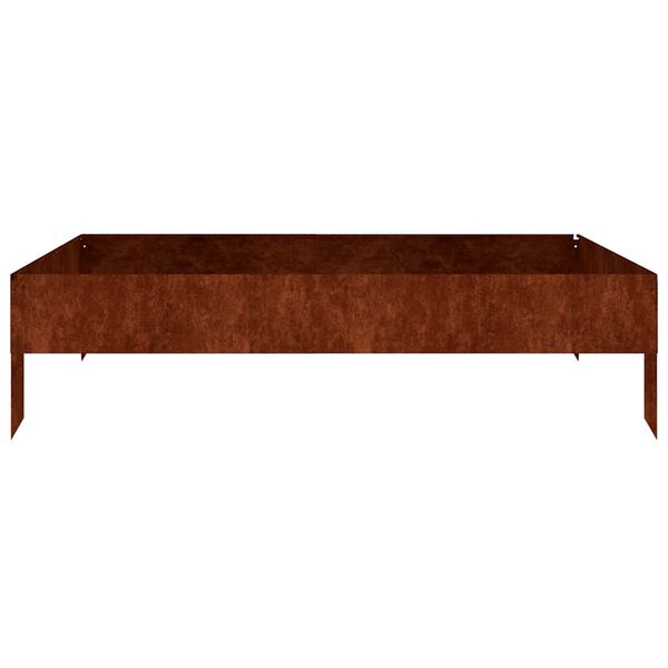 vidaXL Auk&scaron;tas sodo lovelis, 100x100x26cm, Corten plienas