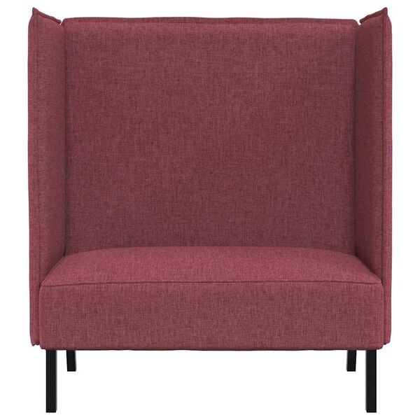 vidaXL Auk&scaron;tos nugaros sofa 101cm Vyno raudonumo audinys