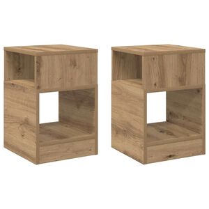 vidaXL Žurnalinis staliukas 2 pcs Amatininkų ąžuolas 30,5 x 30 x 45 cm