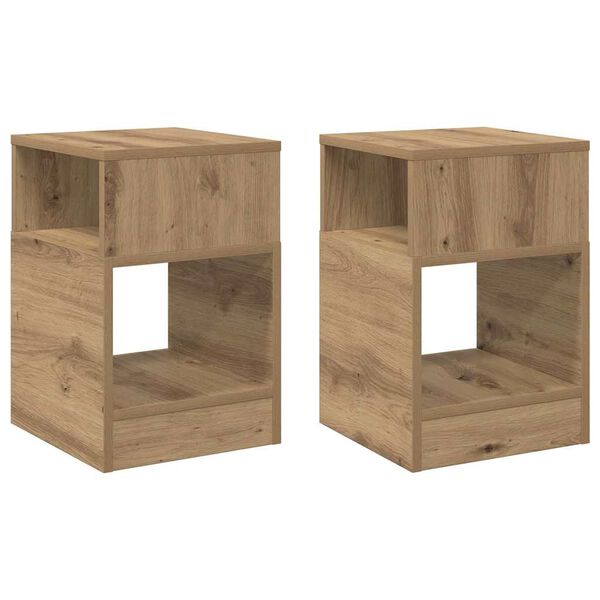 vidaXL Žurnalinis staliukas 2 pcs Amatininkų ąžuolas 30,5 x 30 x 45 cm