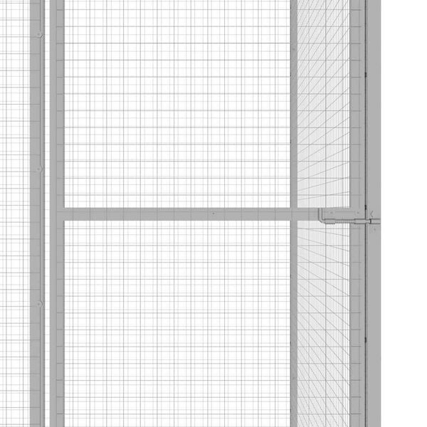 vidaXL Narvas katėms, 6x3x2,5m, galvanizuotas plienas